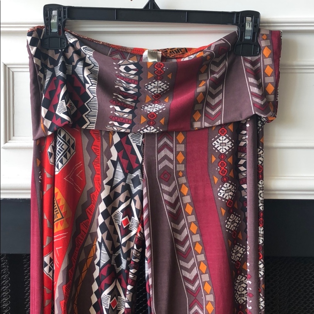 Fun Pattern Stretchy Pants Bell Bottom - image 1